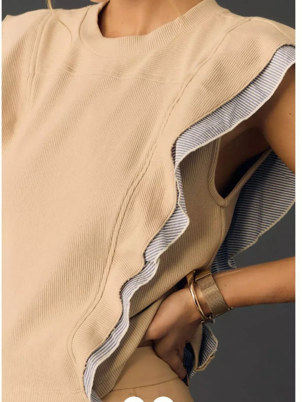 Anthropologie Sleeveless Popover Top - Picture 3 of 7